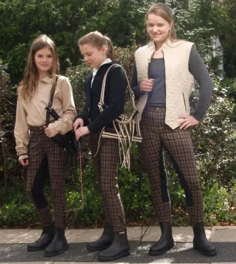 Kinder Vollbesatz Karo Reithose Mimmi Braun REST RAUS PREIS NUR 176