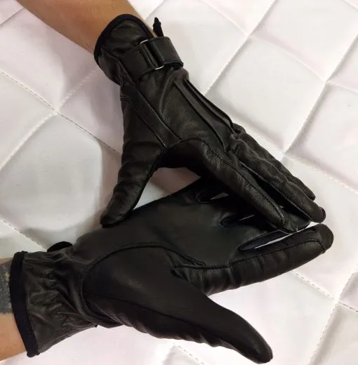 Super Soft Leder Reithandschuhe Wei� Schwarz Handschuhe S M L 6,0 7,5 8,0 Schwarz = B - WARE Nappa