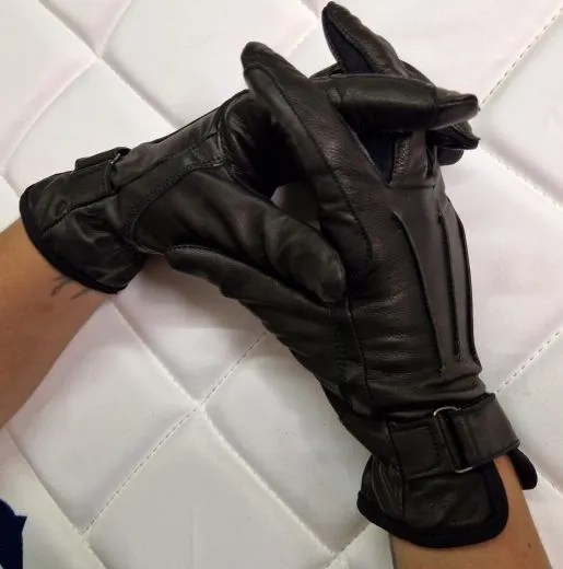 Super Soft Leder Reithandschuhe Wei� Schwarz Handschuhe S M L 6,0 7,5 8,0 Schwarz = B - WARE Nappa