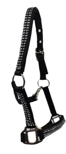 Nylon Halfter Hilly SA Glitzer Minishetty Shetty Glitzerhalfter Nylonhalfter Schwarz Rot Rosa Glitzerhalfter