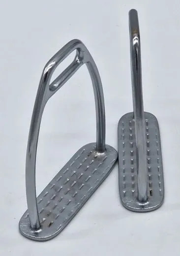 Kinder Steigb�gel 8 cm Tritt Metall Steigb�gel f�r Kinder Kindersteigb�gel Silberfarben