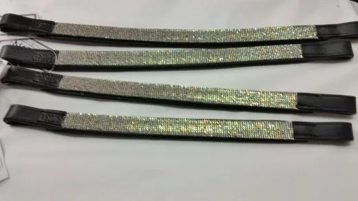 Stirnband Leder Rainbow super Glitzer Pony VB WB Stirnriemen B WARE gerade