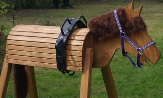 Leder Volti Gurt Voltigiergurt f�r Holzpferd geeignet Leder 2 Fu� Schlaufen SEHR STABIL