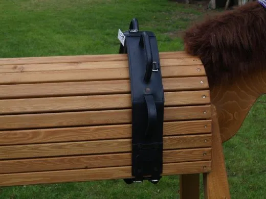 Leder Volti Gurt Voltigiergurt f�r Holzpferd geeignet Leder 2 Fu� Schlaufen SEHR STABIL