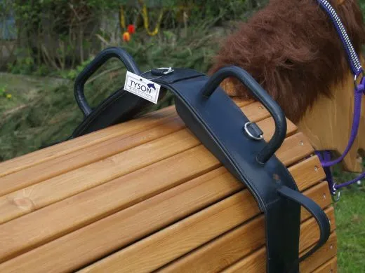 Leder Volti Gurt Voltigiergurt f�r Holzpferd geeignet Leder 2 Fu� Schlaufen SEHR STABIL