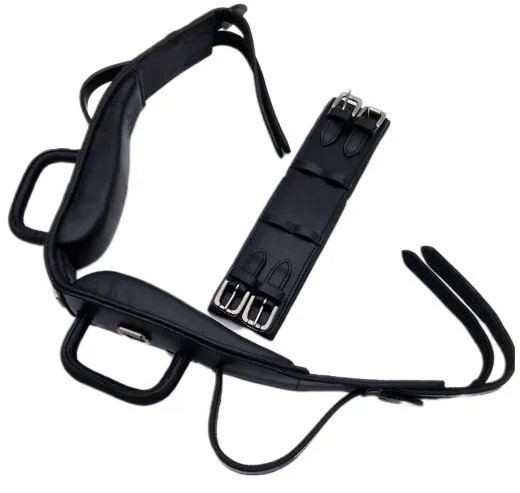 Leder Volti Gurt Voltigiergurt f�r Holzpferd geeignet Leder 2 Fu� Schlaufen SEHR STABIL