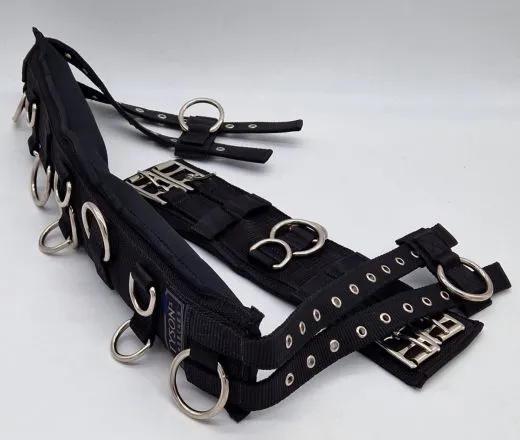 Longiergurt Longier Gurt 16 Ringe f. Doppellonge geeignet Minishetty / Shetty nur 10 cm Schwarz