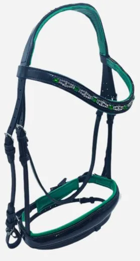 Trense Smaragt Gr�n Lack Glitzer / weiches Leder NUR VB - REST RAUS PREIS