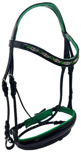 Trense Smaragt Gr�n Lack Glitzer / weiches Leder NUR VB - REST RAUS PREIS