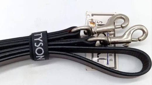 Lederleine 2,10 Meter Schwarz o Dunkel Braun o. London verstellbar Groe / Mittlere Hunde