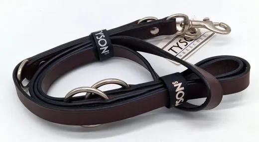 Lederleine 2,10 Meter Schwarz o Dunkel Braun o. London verstellbar Groe / Mittlere Hunde