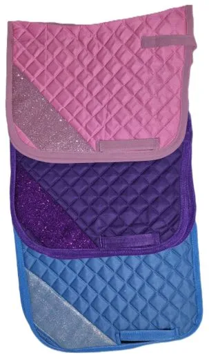 SET Sunny Schabracke Hufglocken Bandagen Glitzer Minishetty / Shetty Hellblau Rosa Lila
