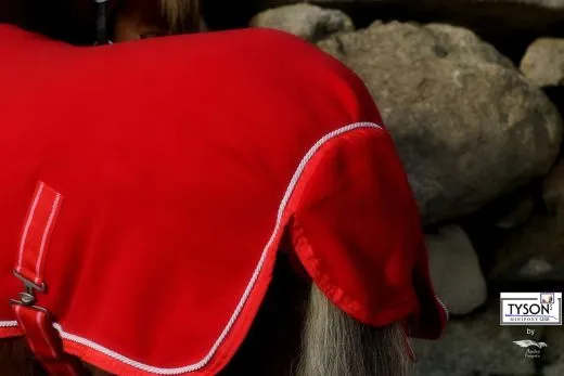 Abschwitzdecke Fleece ROT Knallrot 60 65 70 75 80 85 90 95 100 Decke Fleecedecke Minishetty Minipony Falabella Fohlen