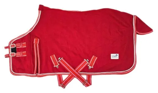 Abschwitzdecke Fleece ROT Knallrot 60 65 70 75 80 85 90 95 100 Decke Fleecedecke Minishetty Minipony Falabella Fohlen