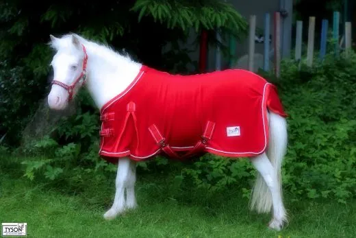 Abschwitzdecke Fleece ROT Knallrot 60 65 70 75 80 85 90 95 100 Decke Fleecedecke Minishetty Minipony Falabella Fohlen