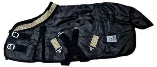 Stalldecke 150 Gr. SOLO GLITZER Braun o Schwarz GOLDI 60 70 80 90 100 110 cm