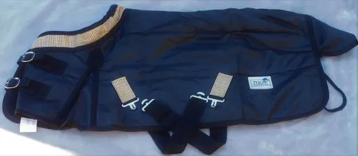 Stalldecke 150 Gr. SOLO GLITZER Braun o Schwarz GOLDI 60 70 80 90 100 110 cm