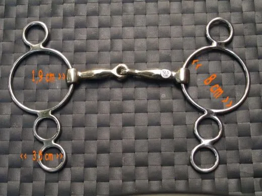 4 Ring Gebiss 12,5 13,5 cm einfach gebrochen B WARE Einzelstcke hoher Anzug