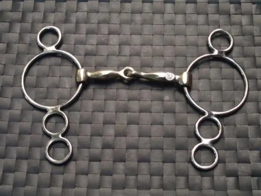 4 Ring Gebiss 12,5 13,5 cm einfach gebrochen B WARE Einzelst�cke hoher Anzug