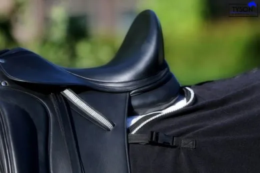 Parade Ausreitdecke Nierendecke Fleece Schwarz Goldfarben PONY / VB REST NUR NOCH Schwarz / Goldfarben !