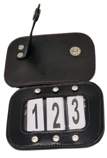 Kopfnummern Turnier Nummern Strass Glitzer Glatt + Lack Leder Braun Schwarz 1 Paar