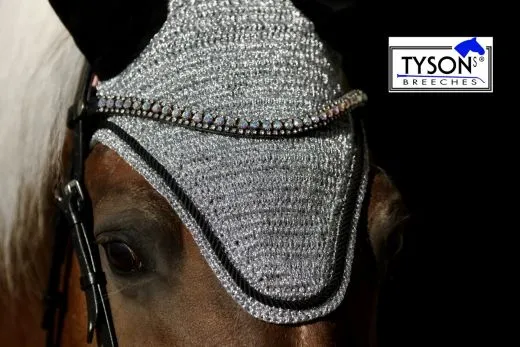 PUR Fliegenhaube Fliegenmaske VB WB X Full Gold -Silber - Bronze Farben Lurex