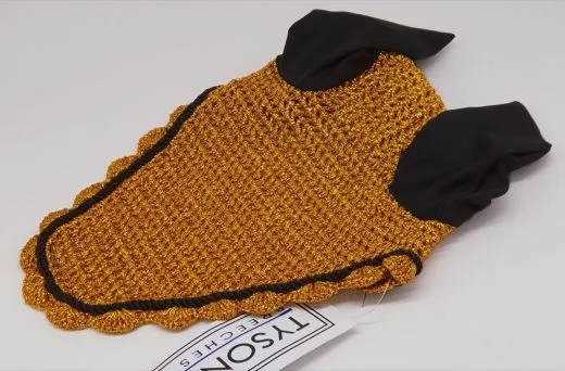 PUR Fliegenhaube Fliegenmaske VB WB X Full Gold -Silber - Bronze Farben Lurex