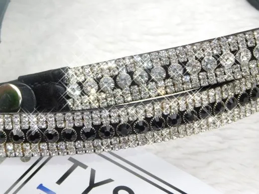 B - WARE !! Stirnriemen Ikarus X Full XX Full Kaltblut super Glitzer 47 / 54 cm B- WARE