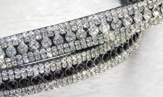 B - WARE !! Stirnriemen Ikarus X Full XX Full Kaltblut super Glitzer 47 / 54 cm B- WARE