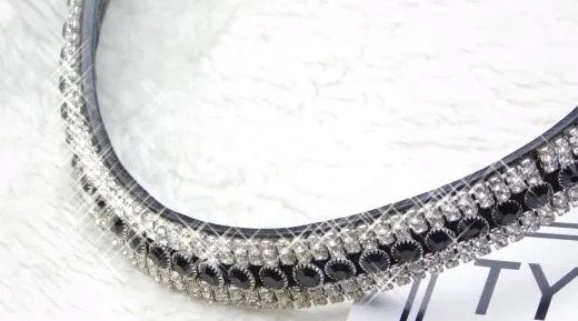 B - WARE !! Stirnriemen Ikarus X Full XX Full Kaltblut super Glitzer 47 / 54 cm B- WARE