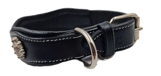 Halsband Wave Sonne Conchos Braun o Schwarz WEICH unterlegt S M XL Leder gen�ht