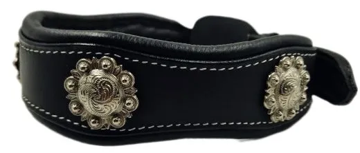 Halsband Wave Sonne Conchos Braun o Schwarz WEICH unterlegt S M XL Leder gen�ht