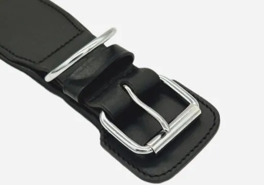 Halsband Halt´i Leder Schwarz Haltegriff WEICH unterlegt M L XL Breit Lederhalsband mit Griff Haltehalsband