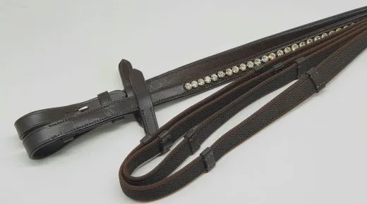 Gummi Z�gel Deister 2,60 2,80 Strass Braun Schwarz Innen. Zaumh�ken Glitzer Gummiz�gel Glitzer Glitzerz�gel