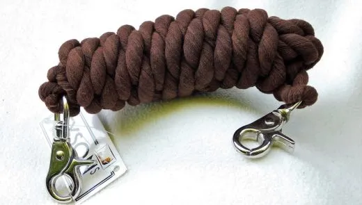 Snap Flecht Z�gel Baumwolle Pony Shetty 150 oder 180 cm Royal Blau Schwarz Braun