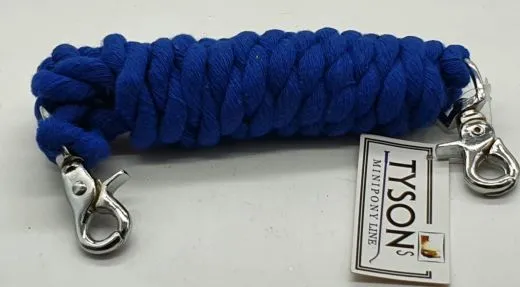 Snap Flecht Z�gel Baumwolle Pony Shetty 150 oder 180 cm Royal Blau Schwarz Braun