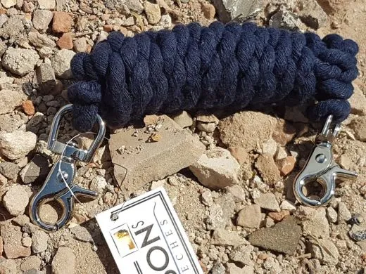 Snap Flecht Z�gel Baumwolle Pony Shetty 150 oder 180 cm Royal Blau Schwarz Braun