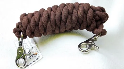 Snap Flecht Z�gel Baumwolle Pony Shetty 150 oder 180 cm Royal Blau Schwarz Braun