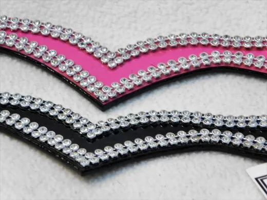 V Stirnband Princess Glitzer Minishetty / Shetty Rosa Schwarz