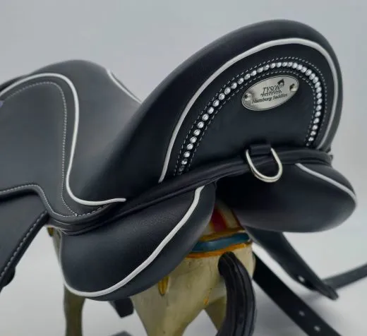 Sattel Ledersattel Diamont Glitzer 14 oder 15 Zoll Kopfeisen verstellbar Monosattel Sattel Shetty Welsh