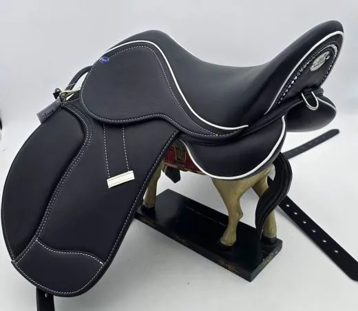 Sattel Ledersattel Diamont Glitzer 14 oder 15 Zoll Kopfeisen verstellbar Monosattel Sattel Shetty Welsh