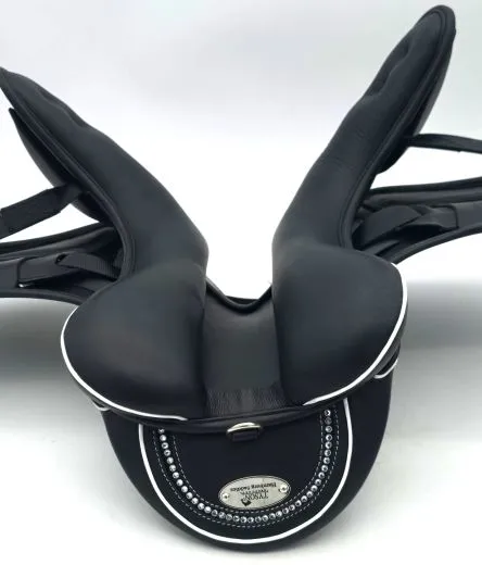 Sattel Ledersattel Diamont Glitzer 14 oder 15 Zoll Kopfeisen verstellbar Monosattel Sattel Shetty Welsh