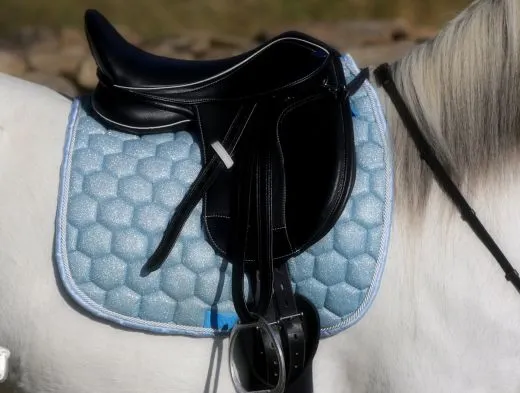 Sattel Ledersattel Diamont Glitzer 14 oder 15 Zoll Kopfeisen verstellbar Monosattel Sattel Shetty Welsh
