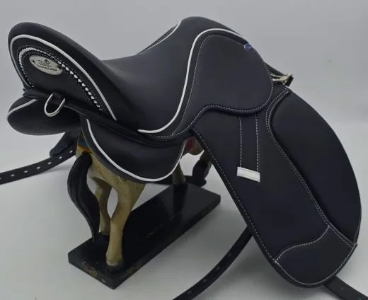 Sattel Ledersattel Diamont Glitzer 14 oder 15 Zoll Kopfeisen verstellbar Monosattel Sattel Shetty Welsh