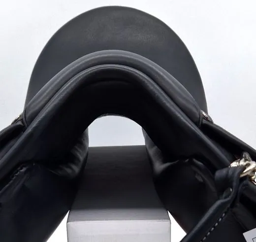 Ledersattel Sattel Beauty Schwarz 14 15 Zoll + 5 X Kopfeisen verstellbar Mono Sattel Shetty Glitzer Welsh Kindersattel Schwarz Leder