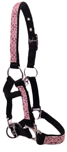 Halfter Fancy MMS MS S Glitzer Rosa Fohlen Fohlenhalfter Glitzerhalfter Kleiner Karabiner