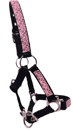 Halfter Fancy MMS MS S Glitzer Rosa Fohlen Fohlenhalfter Glitzerhalfter Kleiner Karabiner
