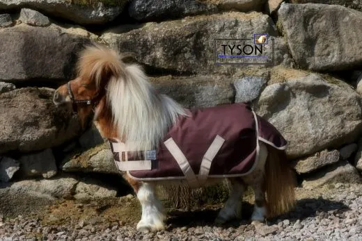 600 D NUR KLETT Regendecke Minipony Shetty Braun 60 65 70 75 80 85 90 95 100 ohne Schnallen