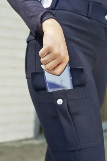 Cargo Reithose Blau Khaki Schwarz Vollgrip Silicon leichter Hochbund 36 38 40 42 44 46 48 50