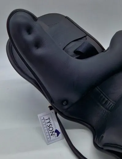 Sattel Ledersattel  BLACK Schwarz 14 15 Zoll + Kopfeisen verstellbar Monoblatt Sattel Shetty Welsh A Kindersattel Ponysattel